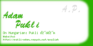 adam pukli business card